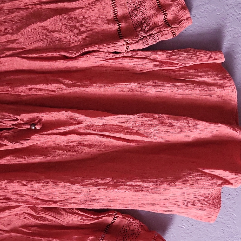 Bwear Terracotta Blouse with Embroidered Sleeves - Picture 3 of 12